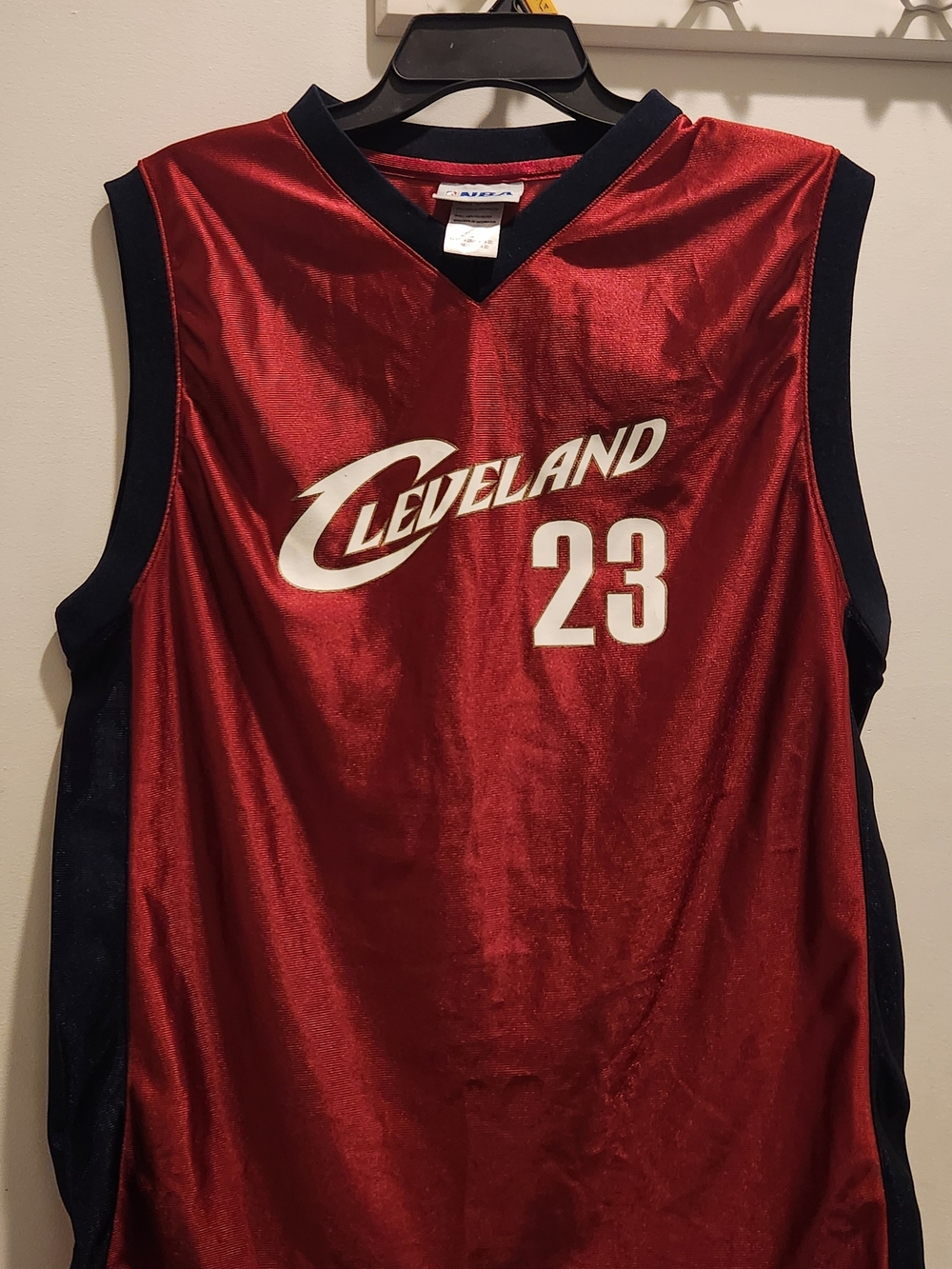 NBA Red and Navy Team Basketball Jersey Cleveland Cavaliers #23 Lebron James